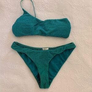 Teal sparkly Bikini Set